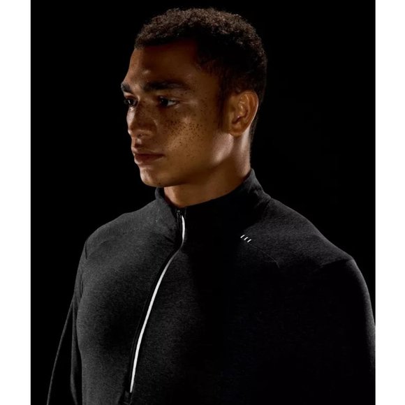 Lululemon Surge Warm Reflective 1/2 Zip / Medium / Heathered Graphite Grey - Picture 3 of 10